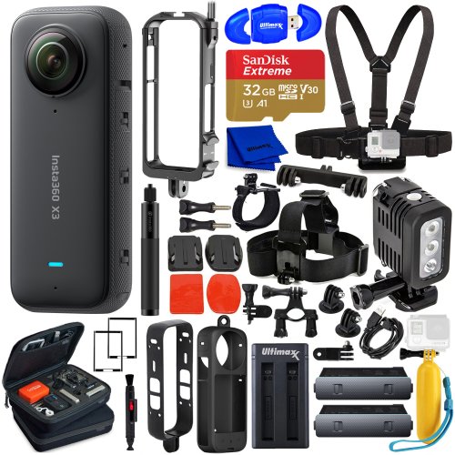 360Vision Waterproof Touch Screen Action Camera Bundle