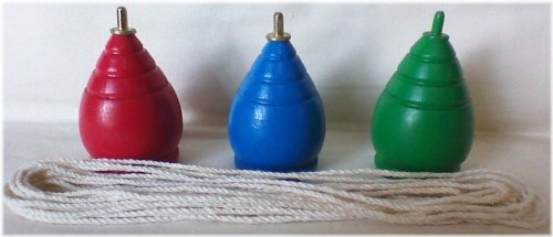 Retro Wooden Spinning Tops Set