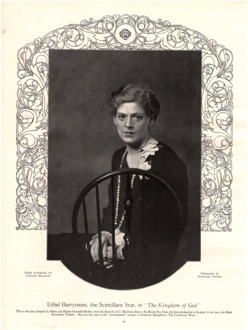 The Ethel Barrymore Chronicles: The Kingdom of God - 1928 Original Print