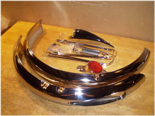 Chrome Fender and Reflector Set for 26" Bicycles