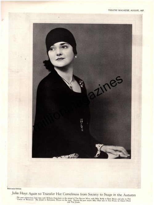 The Pearl of Great Price" 1927 Julia Hoyt Original Theatre Print