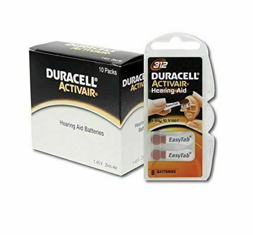 Long-Lasting Hearing Aid Batteries - Size 312 (80 Pack)