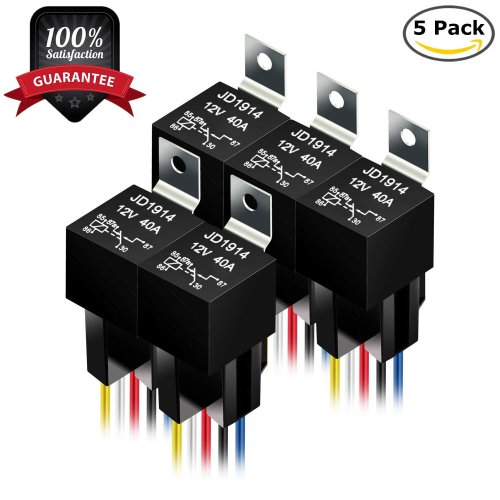 Automotive Relay Kit with Wiring Harness (5-Pack)