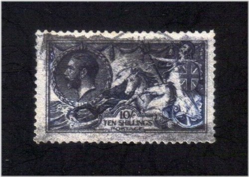 Britannia 10 Shillings Stamp with APS Certification