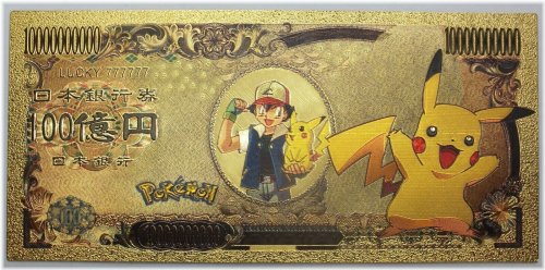 Golden Pokemon Banknote