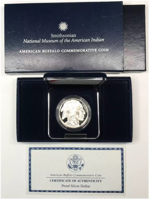 American Buffalo Proof Silver Dollar Set with US Mint Packaging