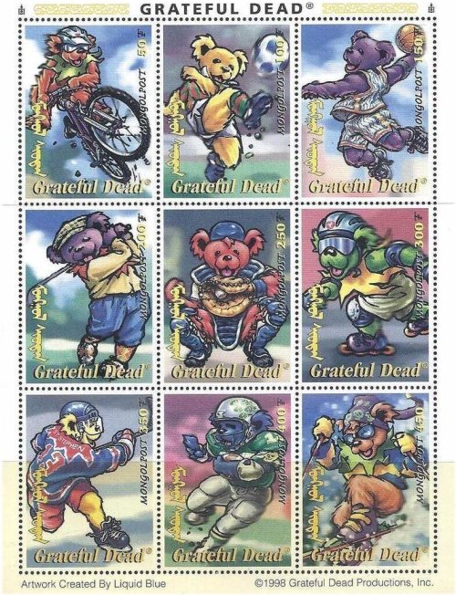 Grateful Dead Bears Stamp Set 1998