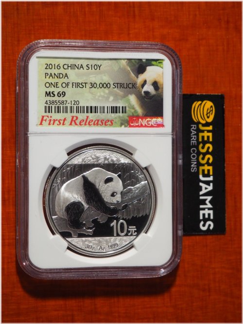 Silver Panda NGC MS69 First Releases Label 30g
