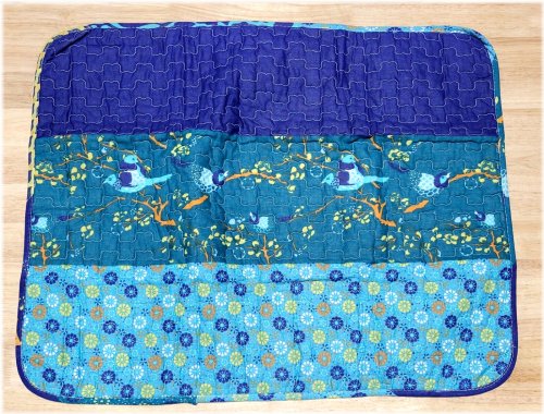 Blue Birds Quilted Pillow Sham