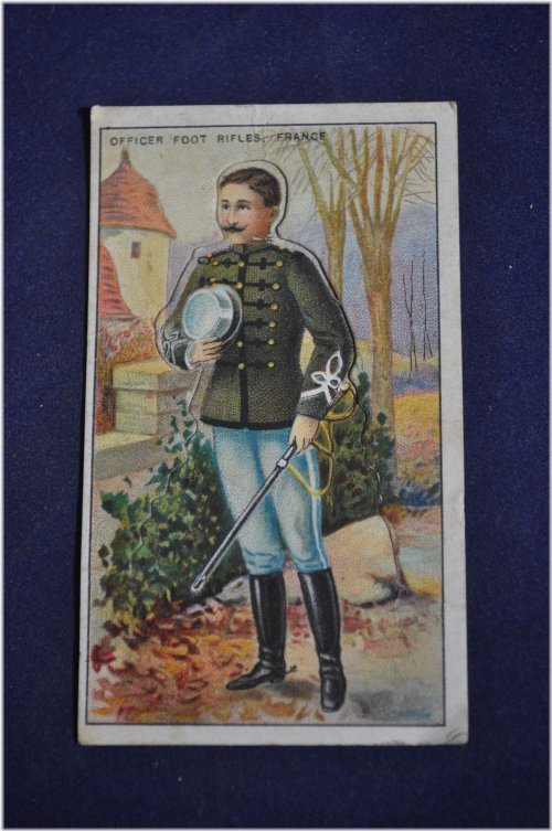 French Military Die-Cut Cigarette Card