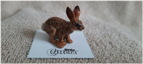 Cottontail Bunny Miniature Figurine - "Freeze