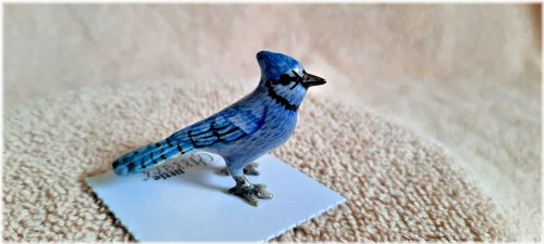 Mischief Miniature Blue Jay Figurine