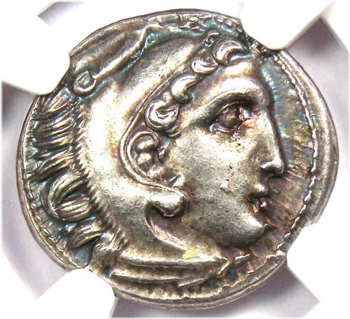 Alexander the Great Drachm - 336 BC - NGC AU