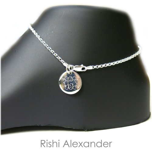 Silver Monogram Rolo Anklet