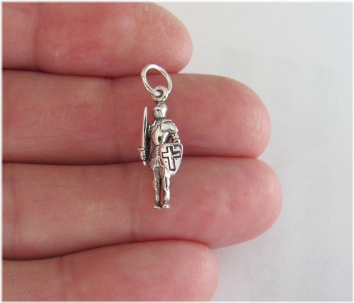 Silver Knight Charm