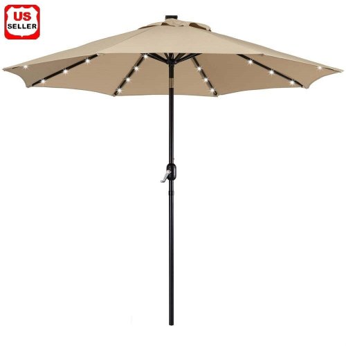 Twilight Glow Solar Patio Umbrella