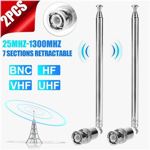 Telescopic BNC Antenna Set for Radio Scanners and Broadcasts