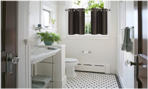 Modern Semisheer Bathroom Window Panels