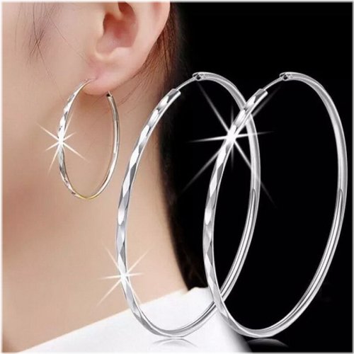 Silver Circle Elegance Earrings