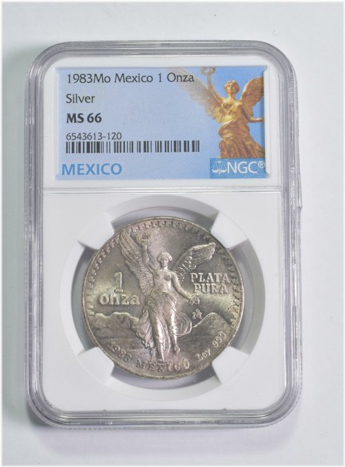 Libertad Silver Onza (1983) - NGC Graded MS66