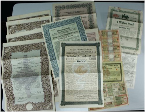 World War I Era Central European Bonds Collection