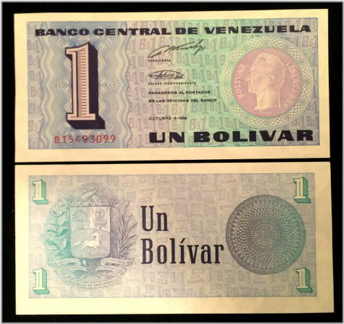Venezuela 1 Bolivar 1989 Banknote Collection