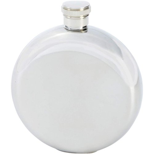 Round Stainless Steel Hip Flask with Screw Cap