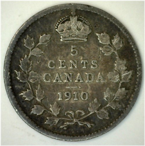 Canadian Edwardian Silver Nickel