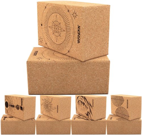 CorkFlex Yoga Blocks Set for Enhanced Body Balance and Flexibility