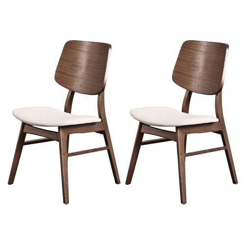 Walnut Oval Back Dining Chairs