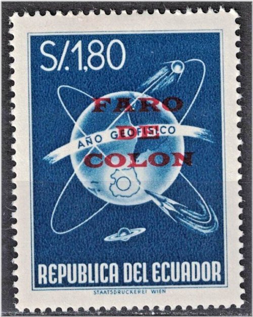 Ecuadorian Geophysical Year Stamp - 1964 SC#718 MVLH AL1121