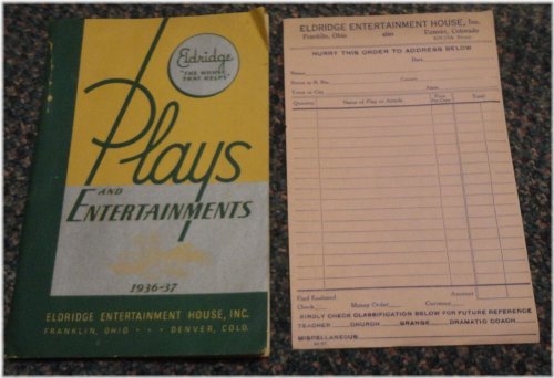 Eldridge Entertainment House Play and Entertainments Booklet (1936) - Franklin, Ohio