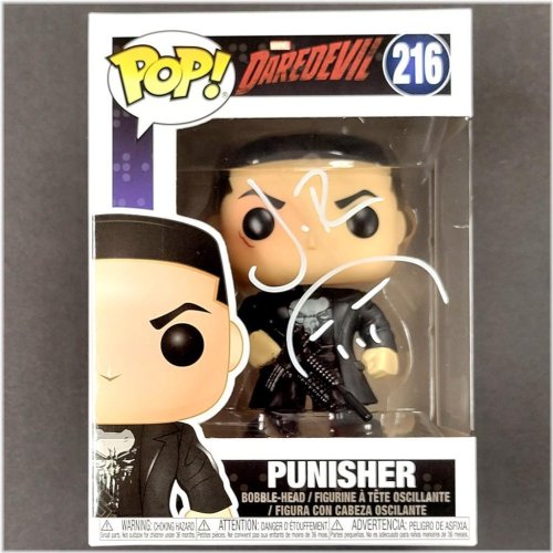 The Punisher Funko Pop with Jon Bernthal's Autograph and Sketch, BAS Witnessed