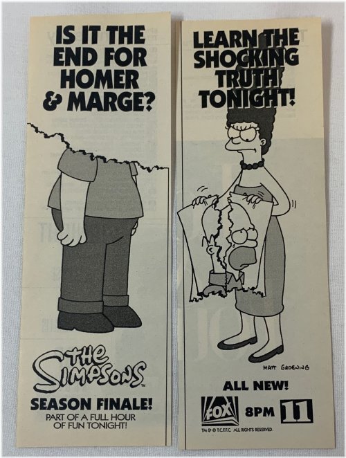 The Simpson's 1994 FOX TV Ad: Homer & Marge's Fate