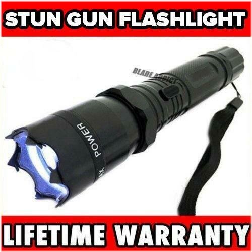 DefenderMax Tactical Kit: High-Voltage Stun Gun with LED Flashlight and Case