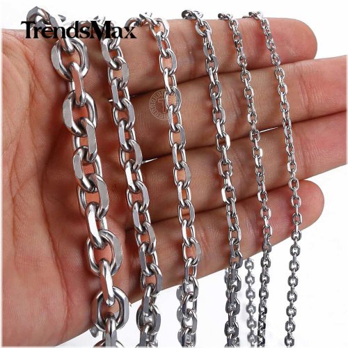 Silver Diamond Cut Rolo Cable Chain Necklace