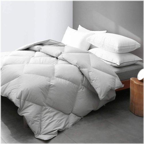 Grey Feather Down Comforter