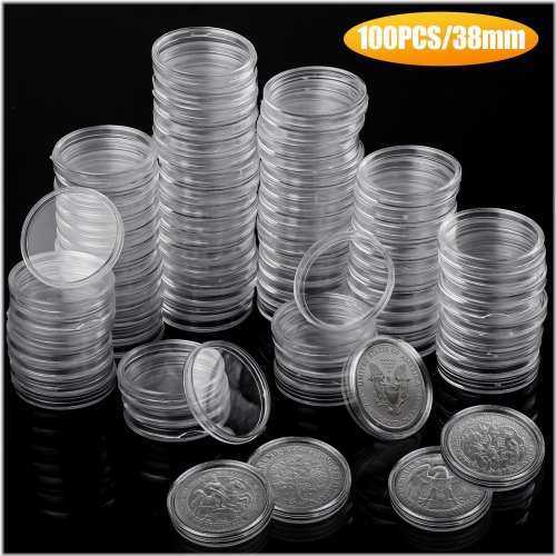 Clear Coin Capsule Storage Case