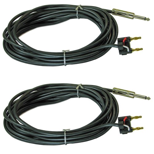 Banana-Link 25ft Stereo Audio Cable Set for PA and DJ Speakers