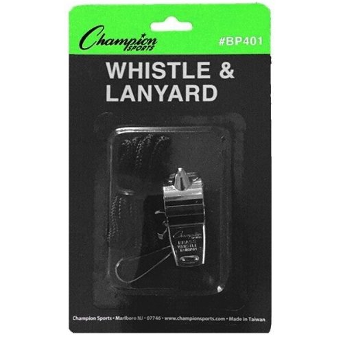 Metal Coach Whistle with Lanyard