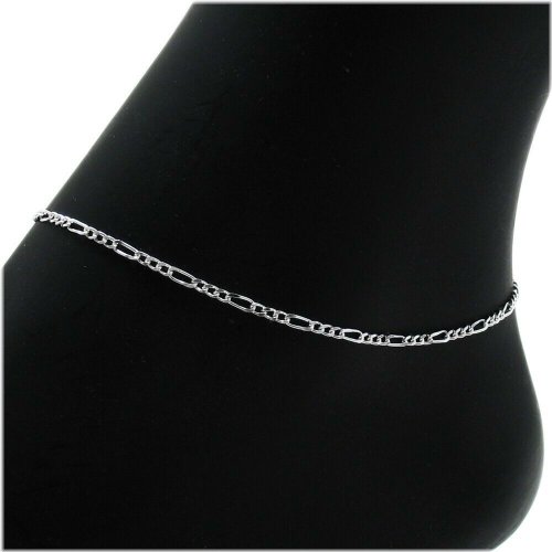 Silver Figaro Chain Anklet/Bracelet