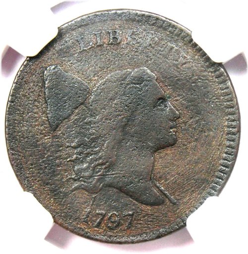 1797 Liberty Cap Flowing Hair Half Cent - NGC VF Detail