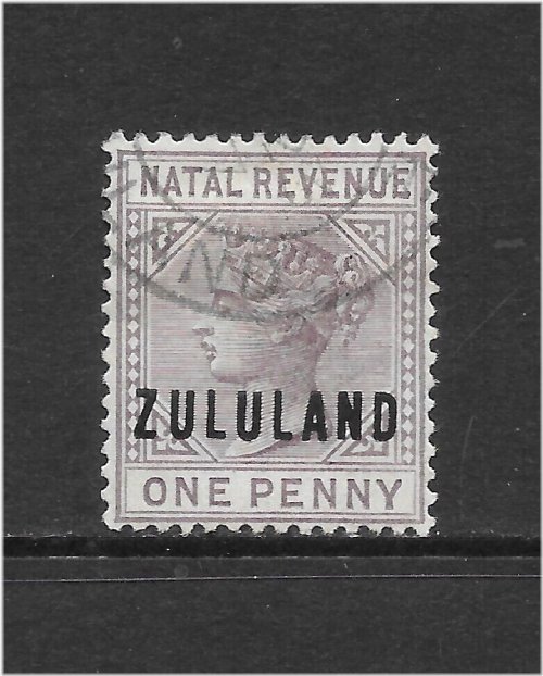 Zululand Queen Victoria 1p Lilac Stamp