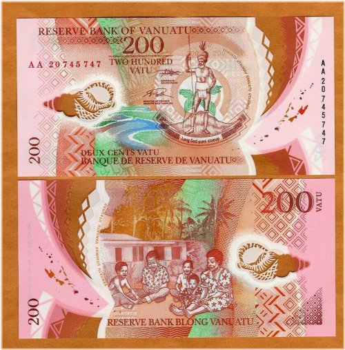 Vanuatu 200 Vatu Polymer Banknote, 2020 - UNC