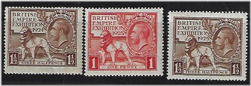 British Empire Exhibition 1924 Mint Stamp Set