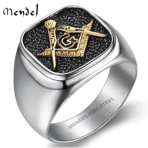 Golden Masonic Ring by MENDEL