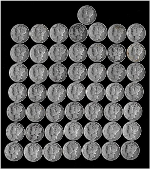 Silver Legacy Mercury Dime Roll