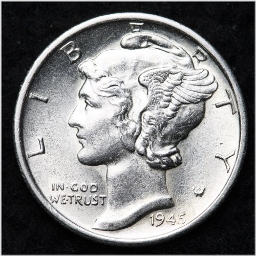 Silver Winged Liberty Dime - 1945-S