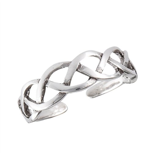 Celtic Silver Rope Braid Toe Ring