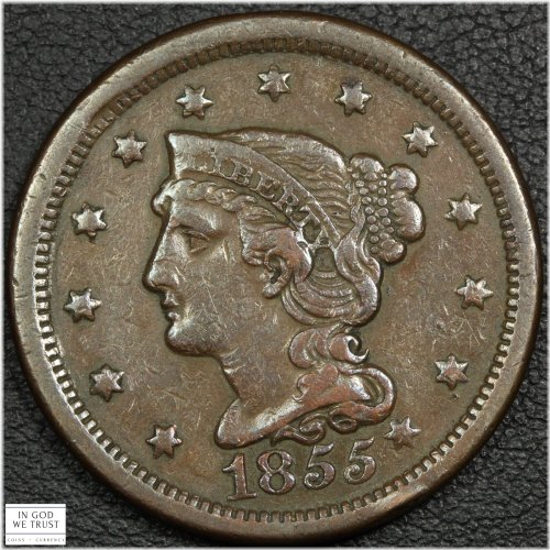 Knob Ear Slanted 5's Copper Large Cent